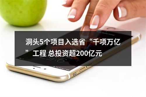 洞头5个项目入选省“千项万亿”工程 总投资超200亿元