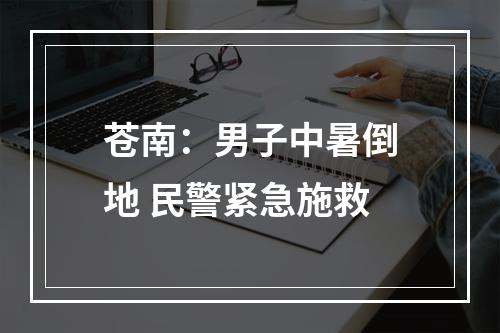 苍南：男子中暑倒地 民警紧急施救