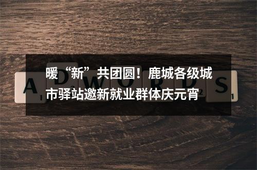 暖“新”共团圆！鹿城各级城市驿站邀新就业群体庆元宵