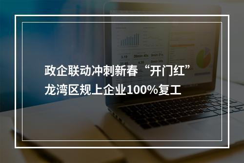 政企联动冲刺新春“开门红” 龙湾区规上企业100%复工