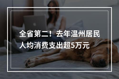 全省第二！去年温州居民人均消费支出超5万元