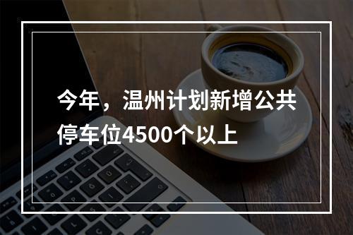 今年，温州计划新增公共停车位4500个以上