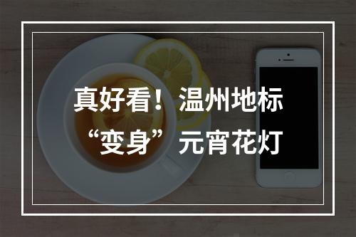 真好看！温州地标“变身”元宵花灯