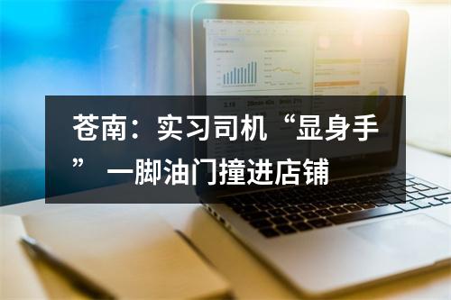 苍南：实习司机“显身手” 一脚油门撞进店铺