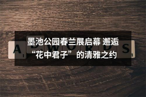 墨池公园春兰展启幕 邂逅“花中君子”的清雅之约
