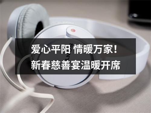 爱心平阳 情暖万家！新春慈善宴温暖开席