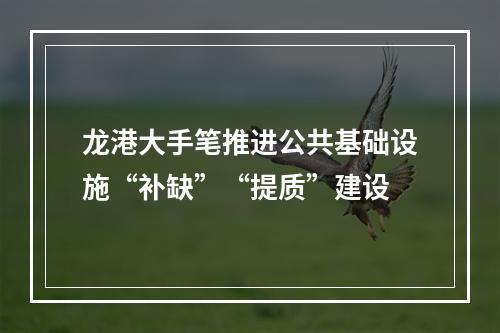 龙港大手笔推进公共基础设施“补缺”“提质”建设