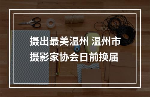 摄出最美温州 温州市摄影家协会日前换届
