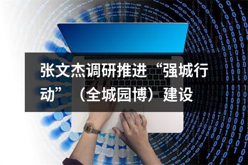 张文杰调研推进“强城行动”（全城园博）建设