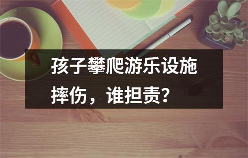 孩子攀爬游乐设施摔伤，谁担责？