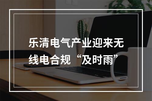 乐清电气产业迎来无线电合规“及时雨”