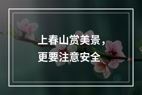 上春山赏美景，更要注意安全