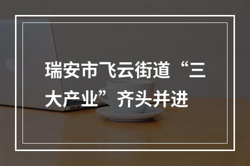 瑞安市飞云街道“三大产业”齐头并进