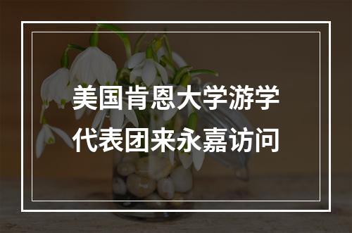 美国肯恩大学游学代表团来永嘉访问