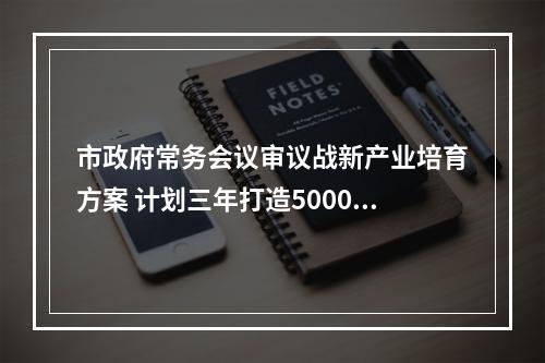 市政府常务会议审议战新产业培育方案 计划三年打造5000亿产值战新产业