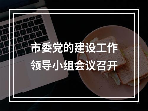 市委党的建设工作领导小组会议召开