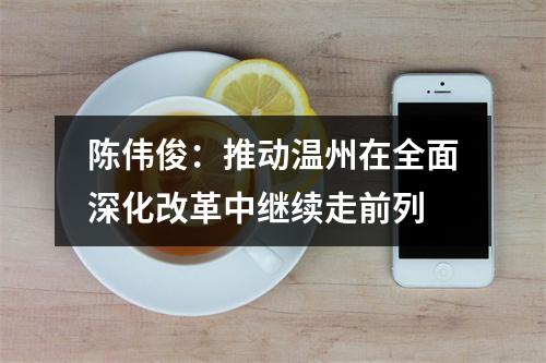 陈伟俊：推动温州在全面深化改革中继续走前列