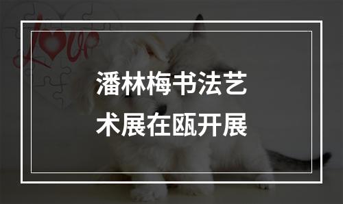 潘林梅书法艺术展在瓯开展