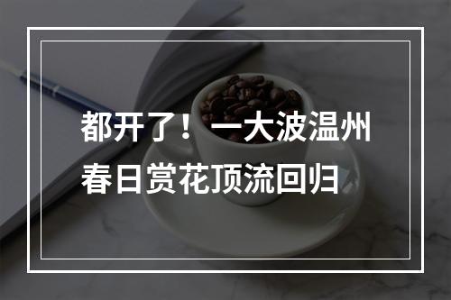都开了！一大波温州春日赏花顶流回归