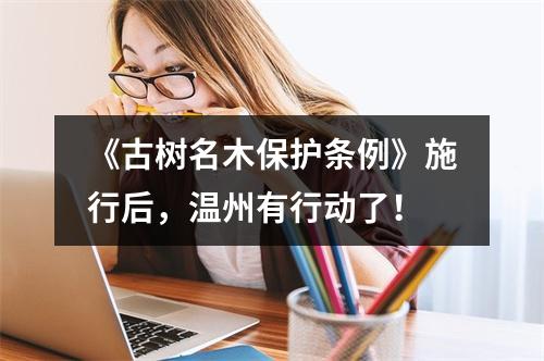 《古树名木保护条例》施行后，温州有行动了！