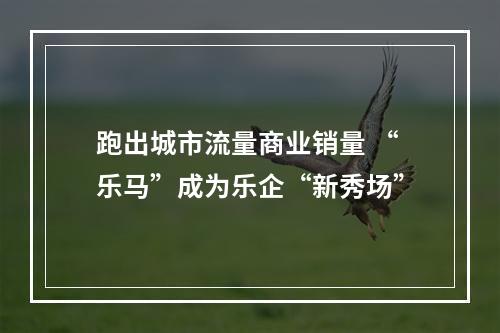 跑出城市流量商业销量 “乐马”成为乐企“新秀场”