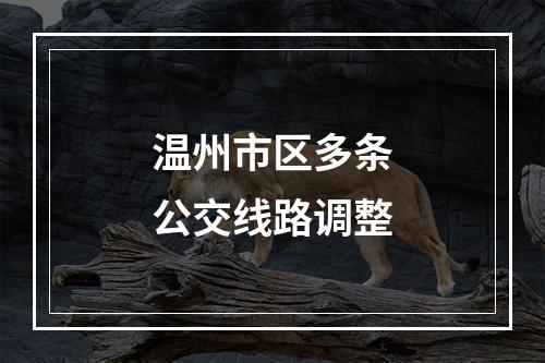 温州市区多条公交线路调整