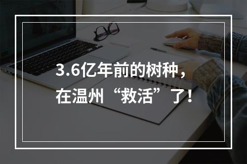 3.6亿年前的树种，在温州“救活”了！