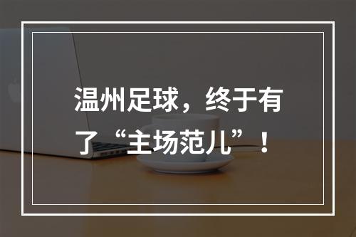 温州足球，终于有了“主场范儿”！