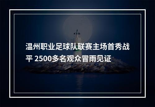 温州职业足球队联赛主场首秀战平 2500多名观众冒雨见证