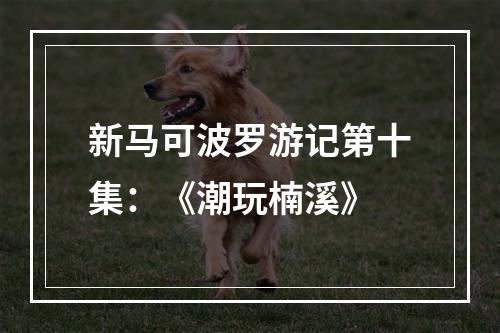 新马可波罗游记第十集：《潮玩楠溪》