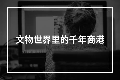 文物世界里的千年商港