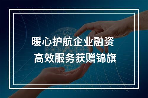 暖心护航企业融资  高效服务获赠锦旗