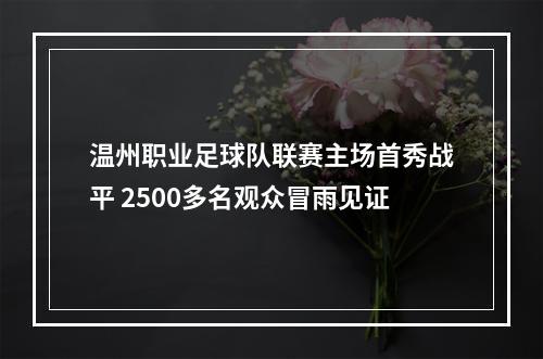 温州职业足球队联赛主场首秀战平 2500多名观众冒雨见证
