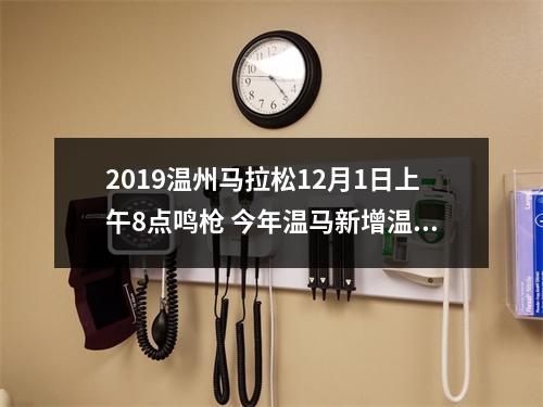 2019温州马拉松12月1日上午8点鸣枪 今年温马新增温商和世界温州人跑团
