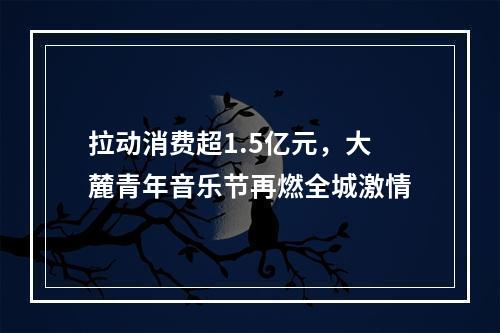 拉动消费超1.5亿元，大麓青年音乐节再燃全城激情