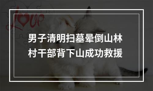 男子清明扫墓晕倒山林 村干部背下山成功救援