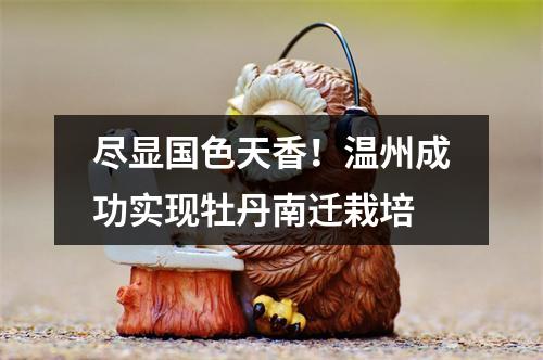 尽显国色天香！温州成功实现牡丹南迁栽培