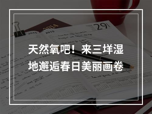 天然氧吧！来三垟湿地邂逅春日美丽画卷