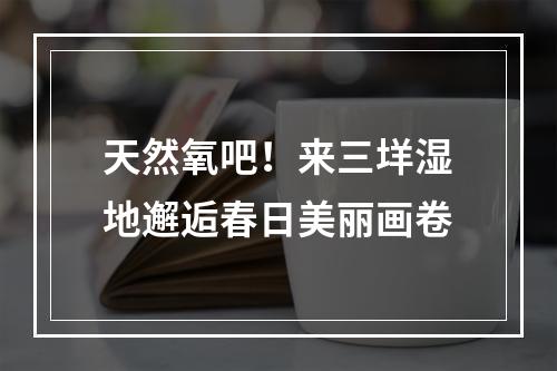 天然氧吧！来三垟湿地邂逅春日美丽画卷
