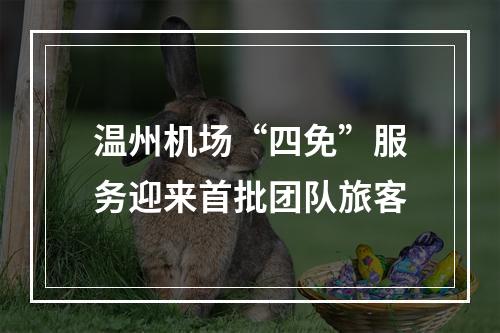 温州机场“四免”服务迎来首批团队旅客