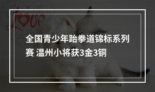 全国青少年跆拳道锦标系列赛 温州小将获3金3铜