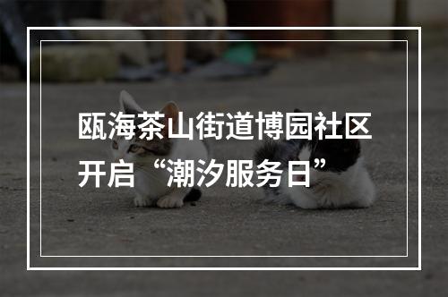 瓯海茶山街道博园社区开启“潮汐服务日”