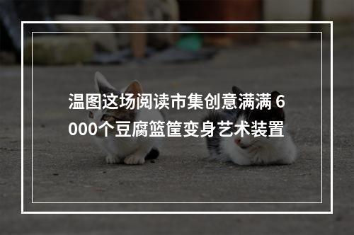 温图这场阅读市集创意满满 6000个豆腐篮筐变身艺术装置