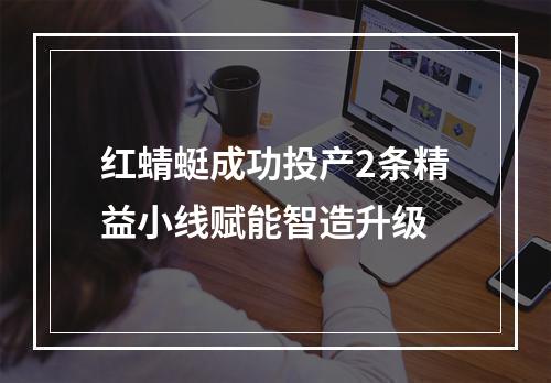 红蜻蜓成功投产2条精益小线赋能智造升级