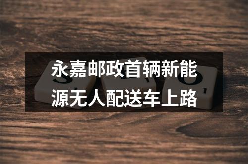 永嘉邮政首辆新能源无人配送车上路