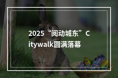 2025“阅动城东”Citywalk圆满落幕