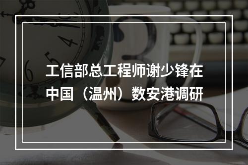 工信部总工程师谢少锋在中国（温州）数安港调研