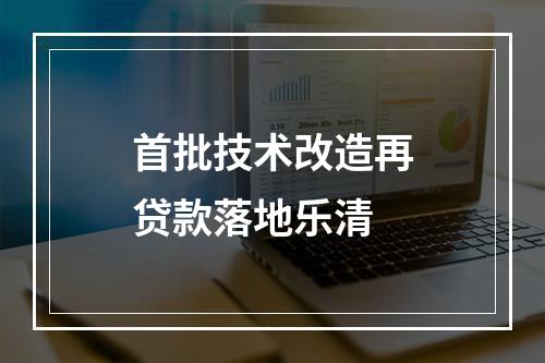 首批技术改造再贷款落地乐清