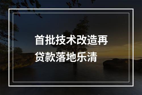 首批技术改造再贷款落地乐清