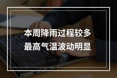 本周降雨过程较多 最高气温波动明显